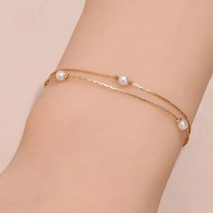 Gold pearl bracelet